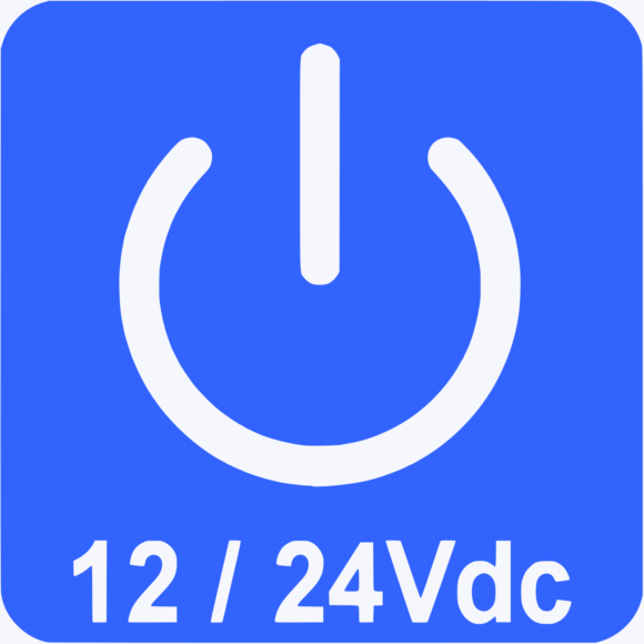 Loop detector powered by 12 or 24 Vdc.