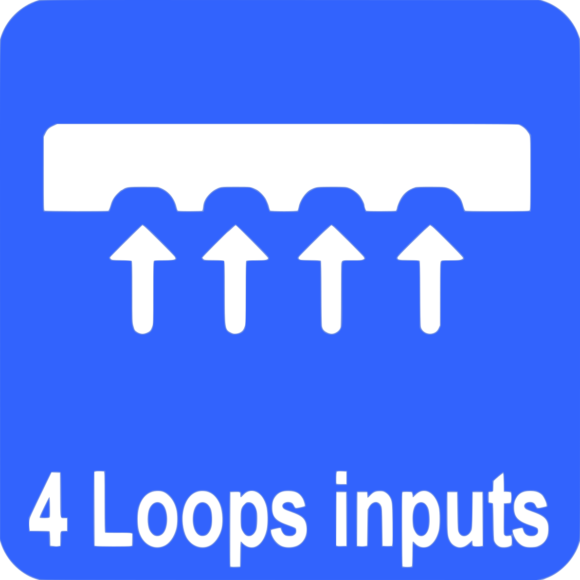 Loop detector with 4 inductive loops inputs/outputs.